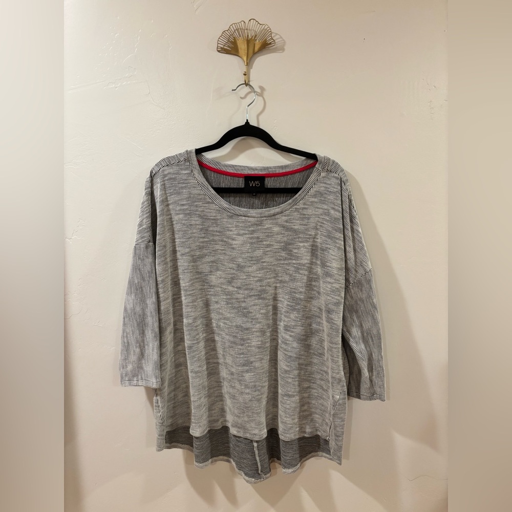 W5 Textured Ribbed Knit Top – Size 2X | A9